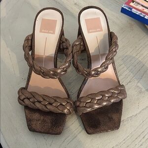 Dolce Vita Metallic Brown Braided Sandals